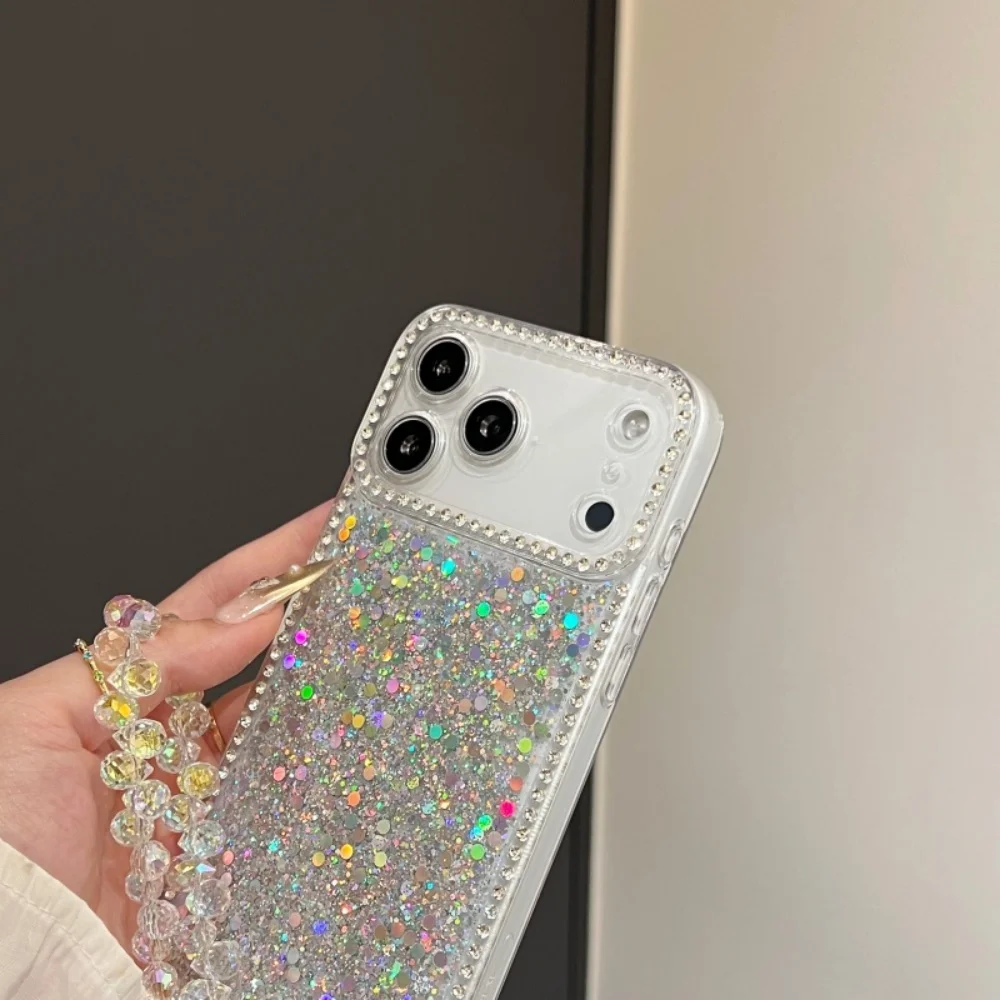 Luxury Bling Glitter Phone Case For Samsung A17 A07 A56 A36 A26 A16 A06 A55 A35 A25 A15 A05 A05S A04S A52S Crystal Chain Pendant