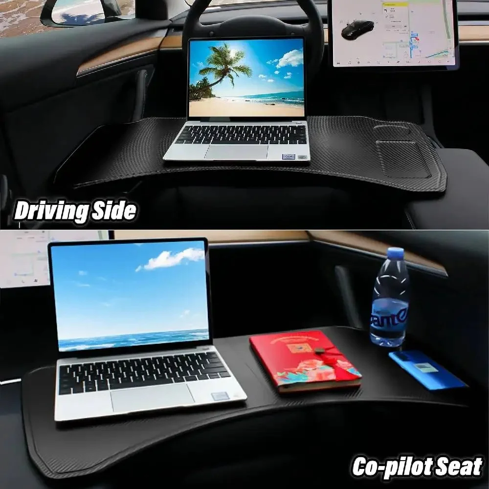 For Tesla Model 3 Model Y Food Tray Desk for Laptop Foldable Car Tray Table for Eating Travel Multipurpose Tray Accessories