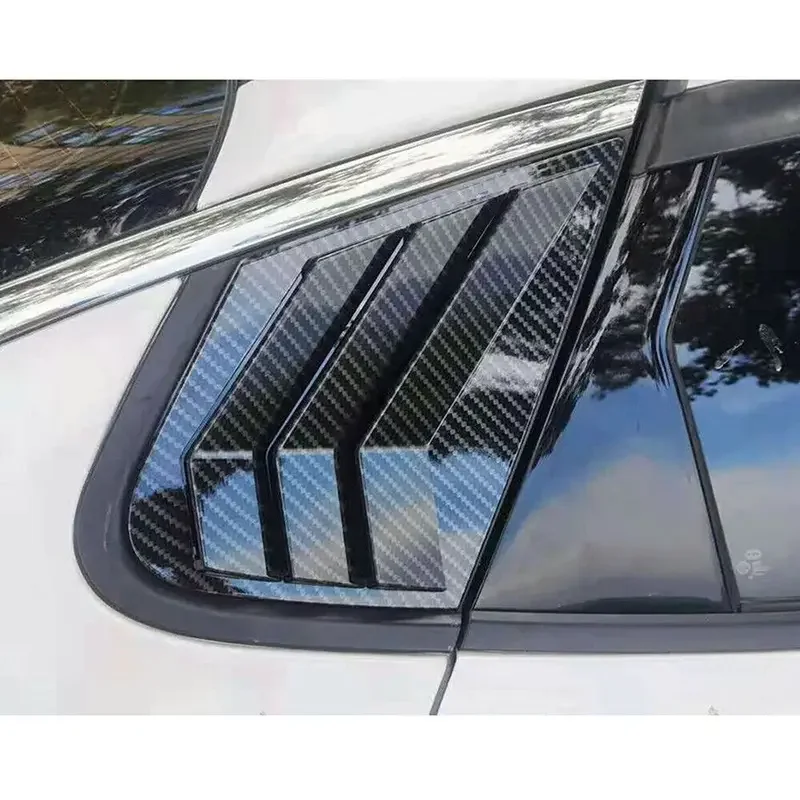 For Kia Optima K5 Sedan 2016 2017 2018 2019 Car Rear Louver Window Side Shutter Cover Trim Sticker Vent Scoop ABS Carbon Fiber