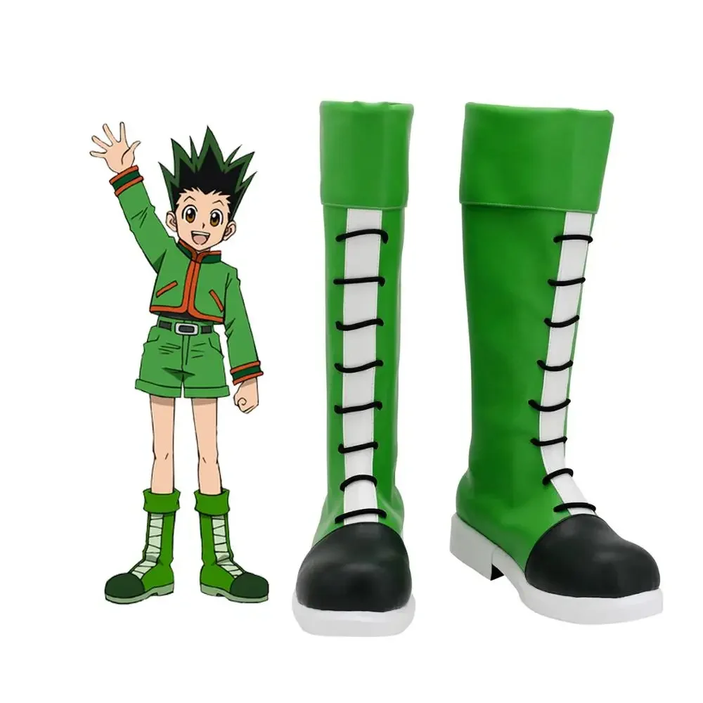 

Hunter × Hunter Gon Freecss Cosplay Boots Green Shoes Custom Made Any Size