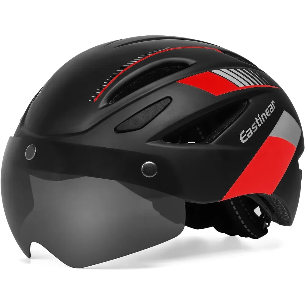

Adults Bike Helmet Magnetic Goggle Cycling Helmet with USB Rechargeable Taillight for Men Women Mountain & Road Bicycle Helmet
