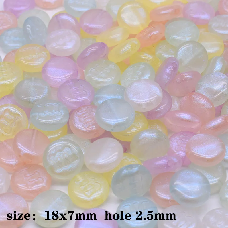 20/50pcs AB Candy Jelly Color Acrylic Beads Star Clover Round Loose Spacer Beads For Jewelry Making DIY Bracelet Necklace