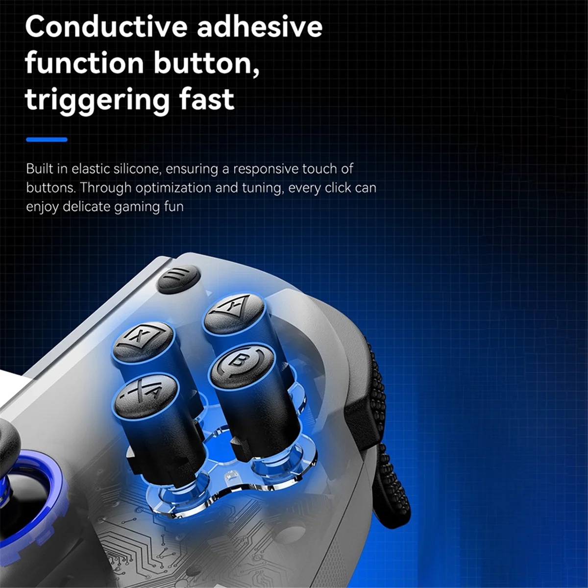 D11 Stretch Gamepad Hall Trigger for Switch Macro Programming PC Android IOS Bluetooth XBOX Streaming Joystick Black