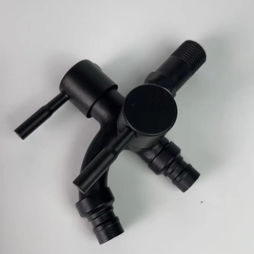 

One in Two Out Faucet Toilet, Bathroom, Balcony, Washing Machine, Multifunctional Faucet Black