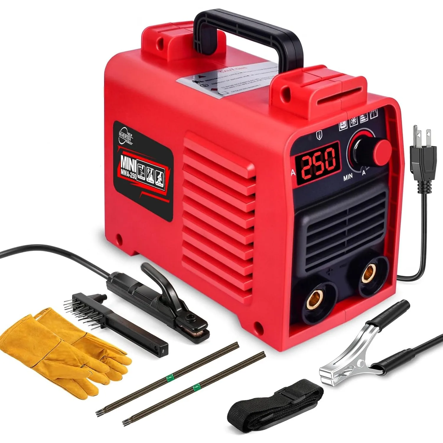 Welder Machine,Upgraded MMA-250A 110V Welding Machine,IGBT Digital Display LCD,Hot Start Anti-stick Stick Welder