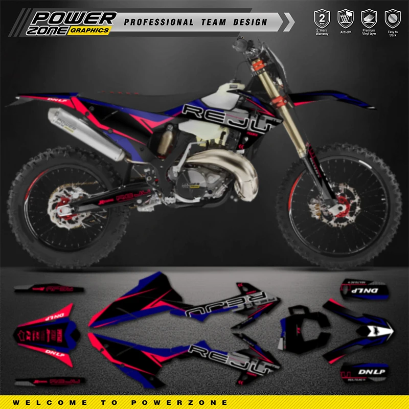 PowerZone Custom Team Graphics Backgrounds Decals Stickers Kit For RIEJU MR 300 2020 2021 Number Name Customize 07