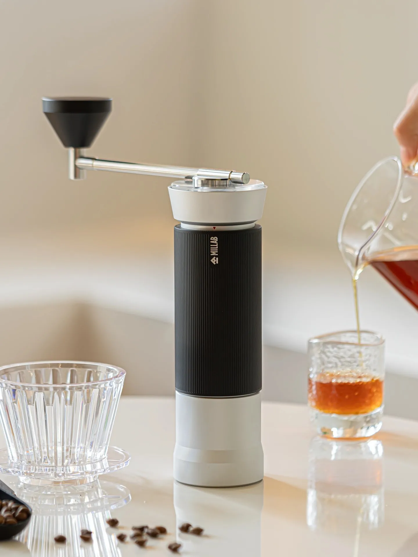 مطحنة القهوة اليدوية TIMEMORE x MILLAB M01 لعام 2025، مطحنة حبوب القهوة اليدوية للإسبريسو والصب، معدات تخمير القهوة #5