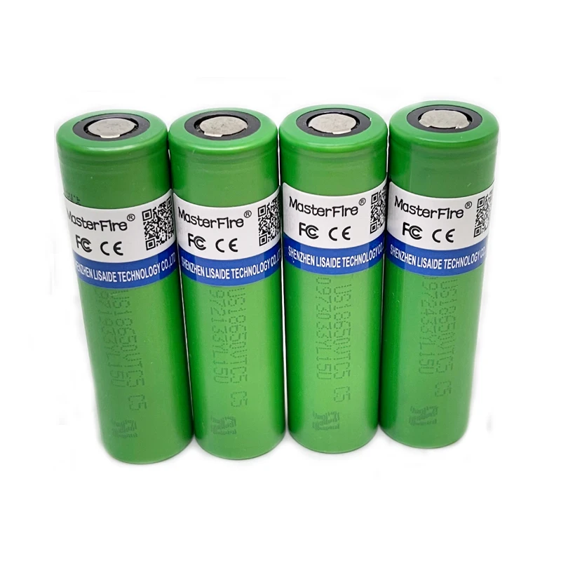 

4pcs/lot MasterFire Original 18650 2600mAh US18650VTC5 3.7V High Drain Rechargeable Lithium Battery Cell VTC5 30A Discharge