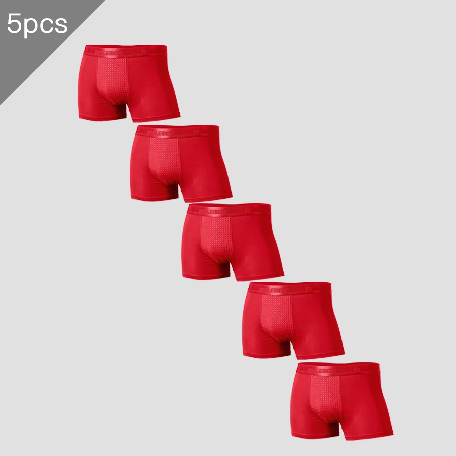 

5PCS British sweatpants, men's underpants, modal underpants, magnetic summer breathable, youth four-corner waistband