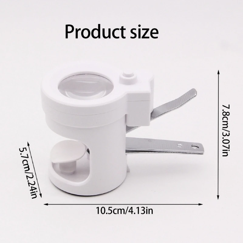 Coupe-ongles à loupe détachable J15U, lumière intégrée pour une vue claire précise