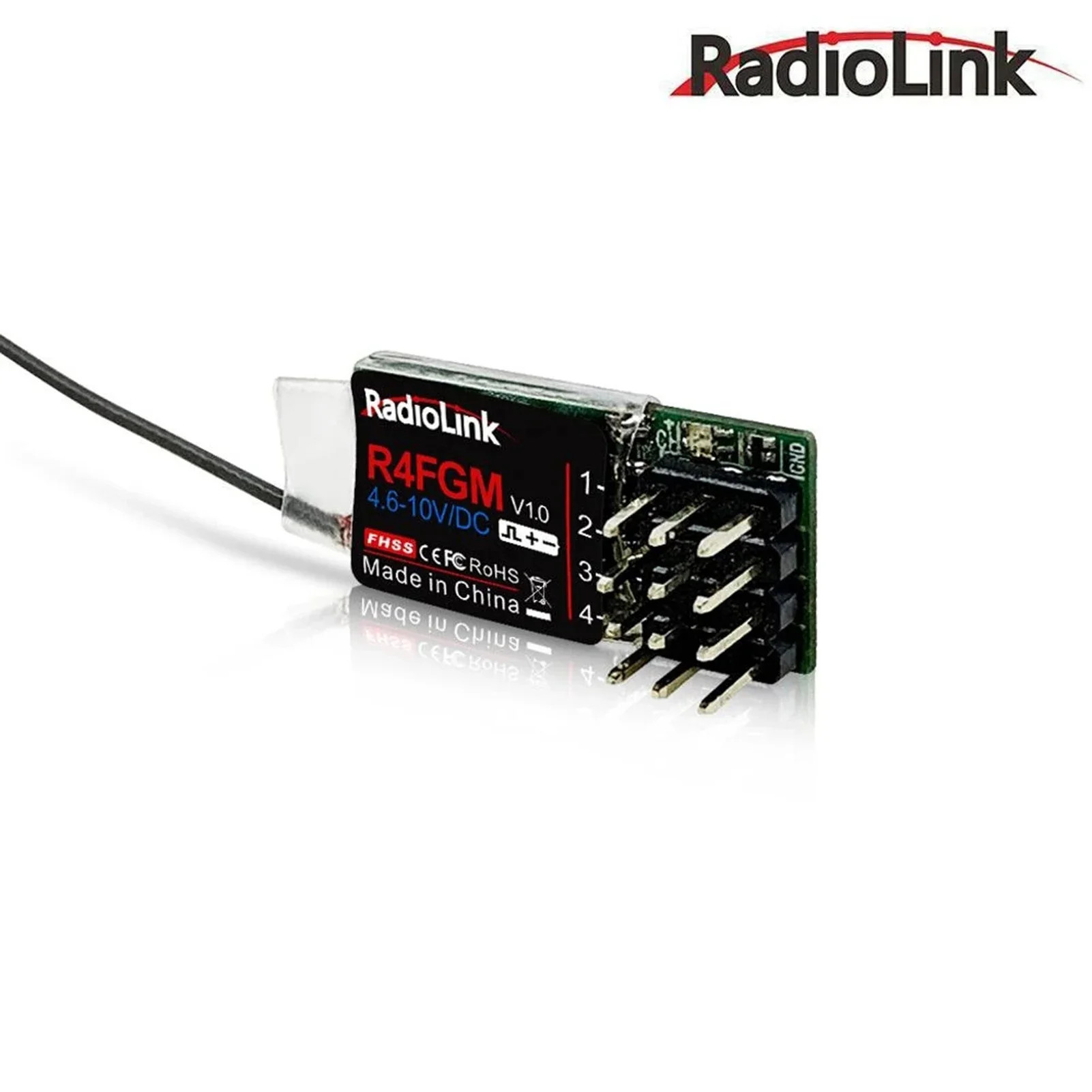 Radiolink R4FGM 4 Channel Mini Receiver with Gyro for Radio RC4GS V2 RC6GS V2 Remote Controler 1:28 1:64 RC Drift Car