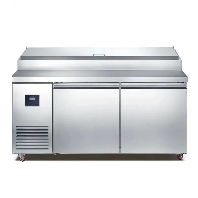 

stainless steel pizza cabinet refrigerated operation table sprinkling sandwich salad cabinet air cooled frost-free commercial