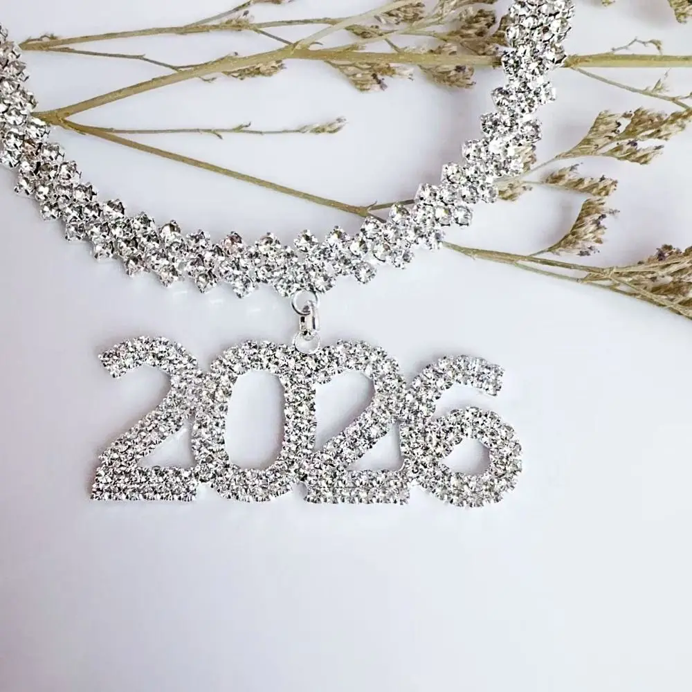 كريستال 2026 قلادة قلادة الحب القلب هندسية حجر الراين الترقوة سلسلة مربع مبالغ فيه 2026 مجوهرات السنة الجديدة #5