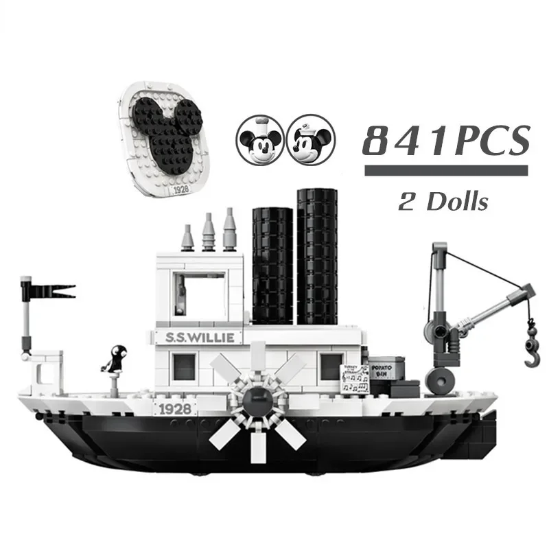 Steamboat Willie 21317 Building Blocks Kit Moc Bricks Children Toys For Boys And Girls Christmas Gifts For Adult Home Decoration