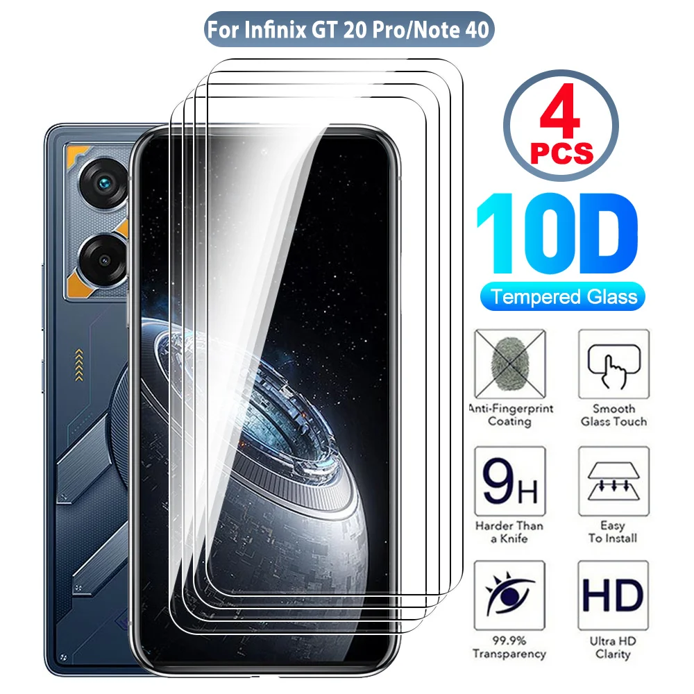 4PCS For Infinix GT 20 Pro Tempered film For Infinix Note 40 30Pro 30vip GT20Pro Note40 Note30 Screen protector Protective Glass