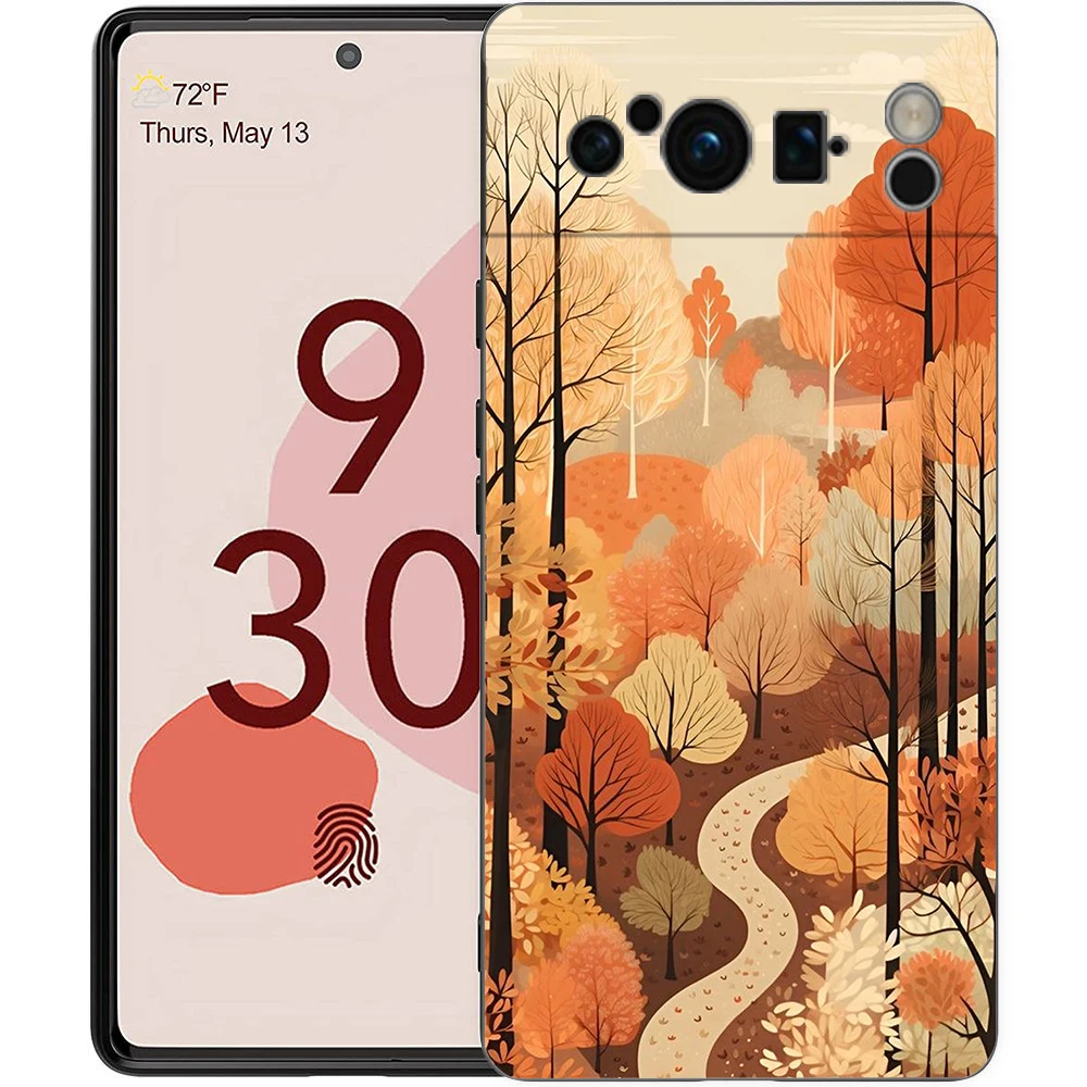 Hand Painted Forest House Phone Case Cover for Google Pixel 9 8 7 6 7A 6A Pro 5G Shockproof Silicone Soft 8 Pro 5G Shell Capas