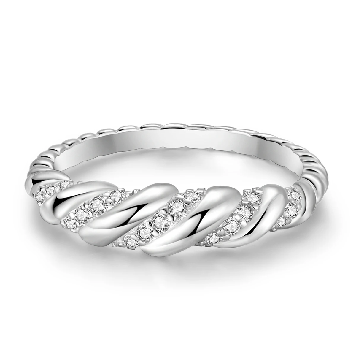 Women's 925 Sterling Silver Firefly Moon Wedding Anniversary Ring