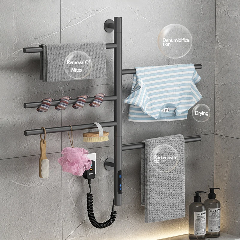 Badkamer Elektrische Verwarmd Handdoekenrek. Smart Control Elektrische Handdoek Rack.304 Rvs Handdoek Radiator. Flexibele Handdoek Warmer