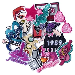 20PCS Pink Girl Iron on Embroidered Patch 1989 Woods Arrow Embroidered Patch for Personalization on Bags, Clothes, Shoes etc.