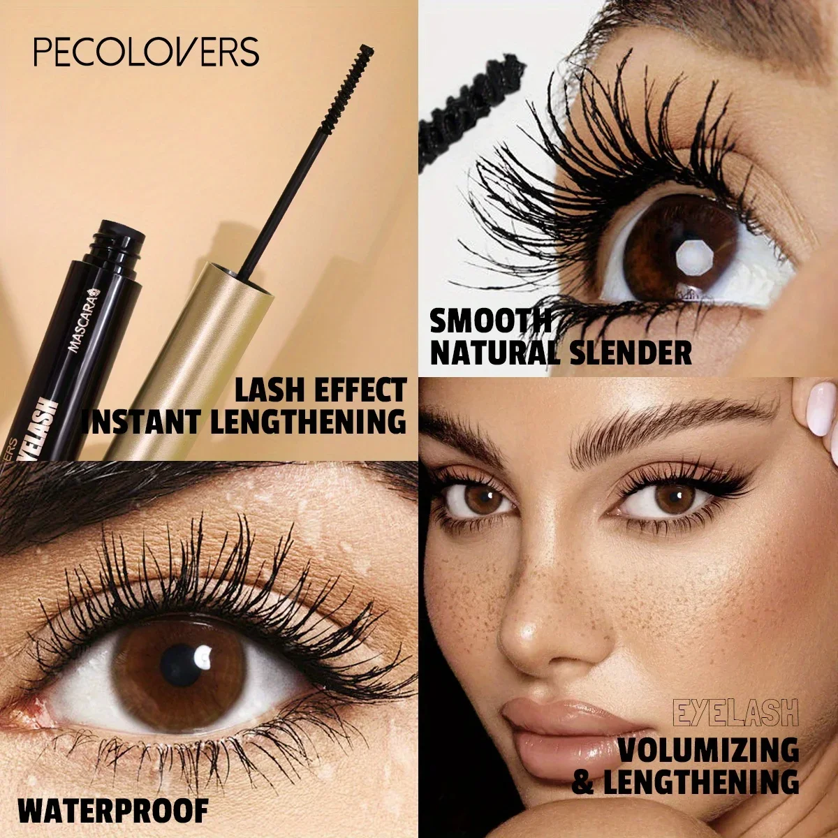 Máscara de pestañas negra 3D de secado rápido, resistente al agua, alargamiento, rizado, pestañas de larga duración, maquillaje, belleza, cosmético coreano para ojos