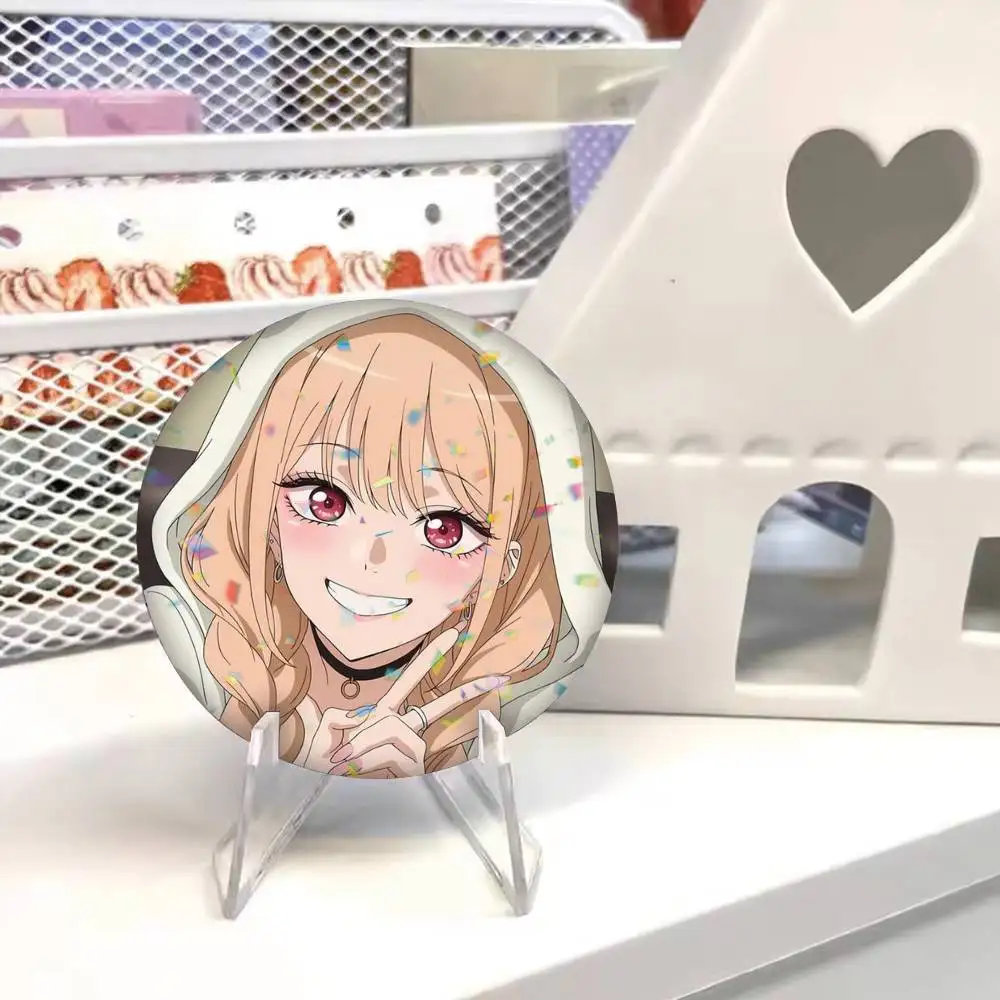 M-Marin Kitagawa My D-Dress Up D-Darling 25 32 44 58 75mm Badges Personalized Round Brooches Pins Accessory Gift