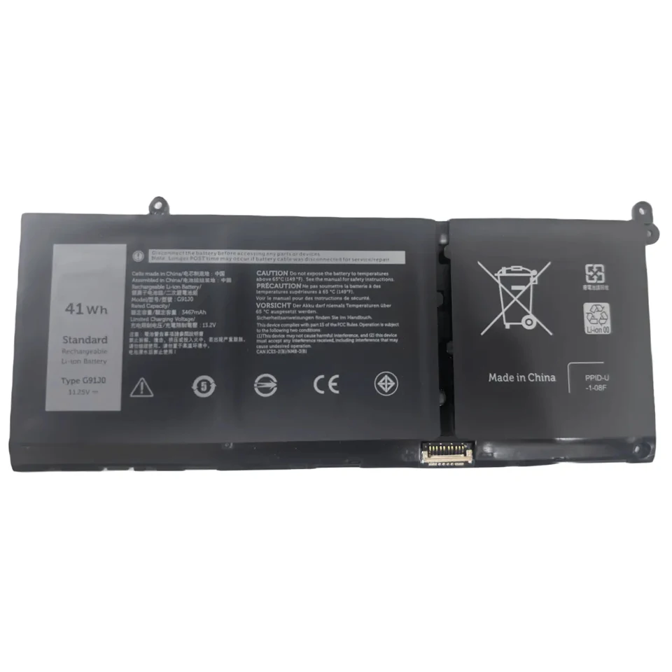 7XINbox G91J0 11.25V 41Wh 3467mAh laptop battery for Dell Latitude 3320 3420 3520 Inspiron 5310 5410 5415 5418