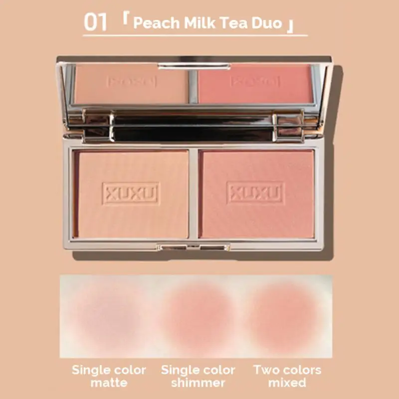 Face Blusher Face Contour Blush Cheek Rouge Face Makeup 2 Color Blush Palette Gentle Face Pigment Rouge Natural Cheek Tint Blush