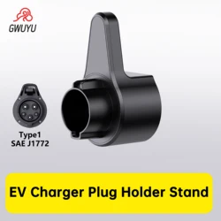 GWUYU EV Charger Gun Holder Type 1 SAE J1772 Plug EV Charging Adapter Gun Fixed Socket Electric Vehicle Charger Cable Holders