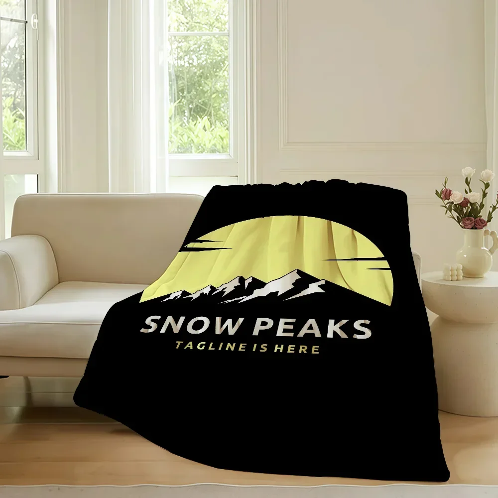 

Модное одеяло с принтом Snow Peak для дивана, кровати, офиса, путешествий, кемпинга, мягкое, теплое, уютное для сна, чтения и отдыха