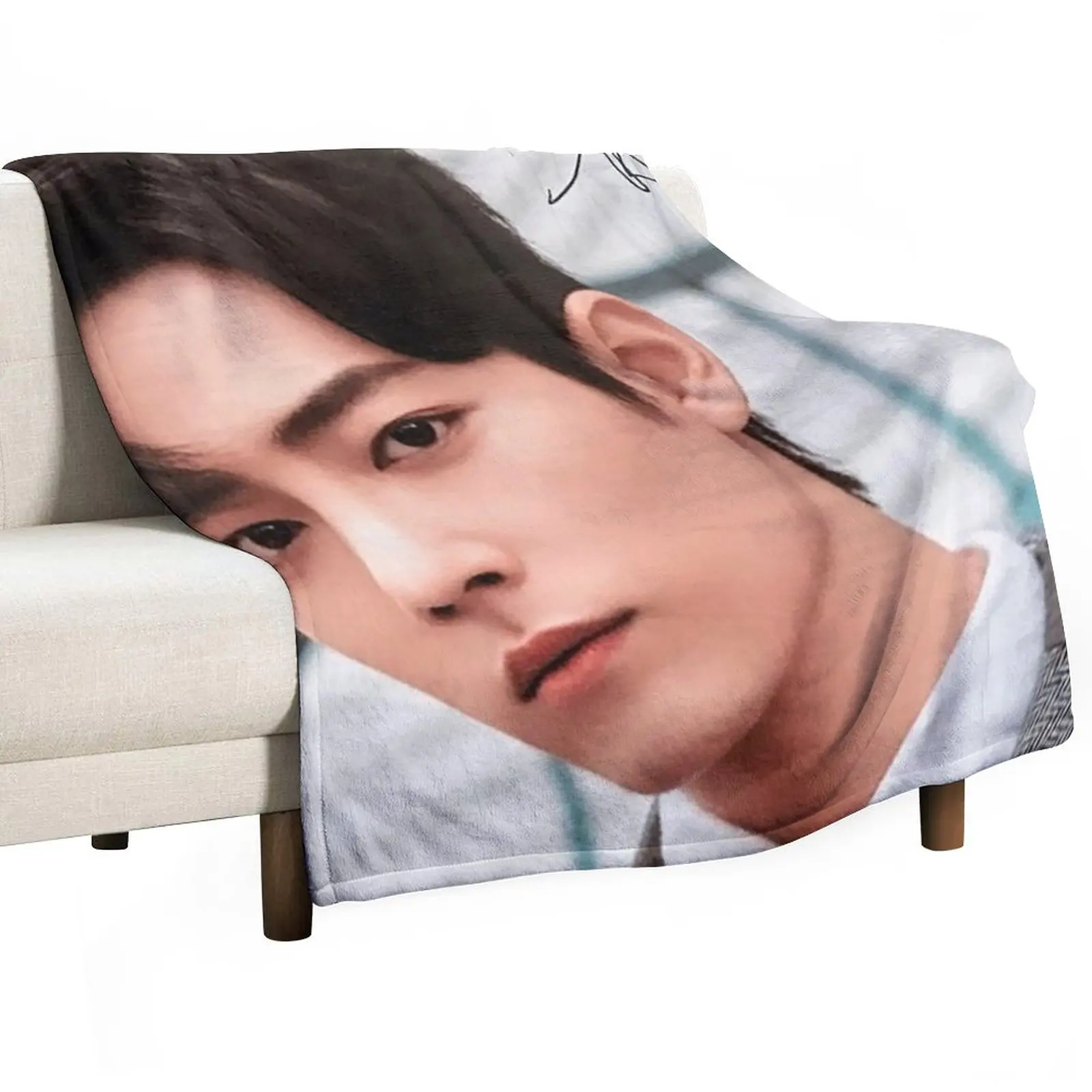 

New xiao zhan with signature Throw Blanket Large For Baby for winter Blankets