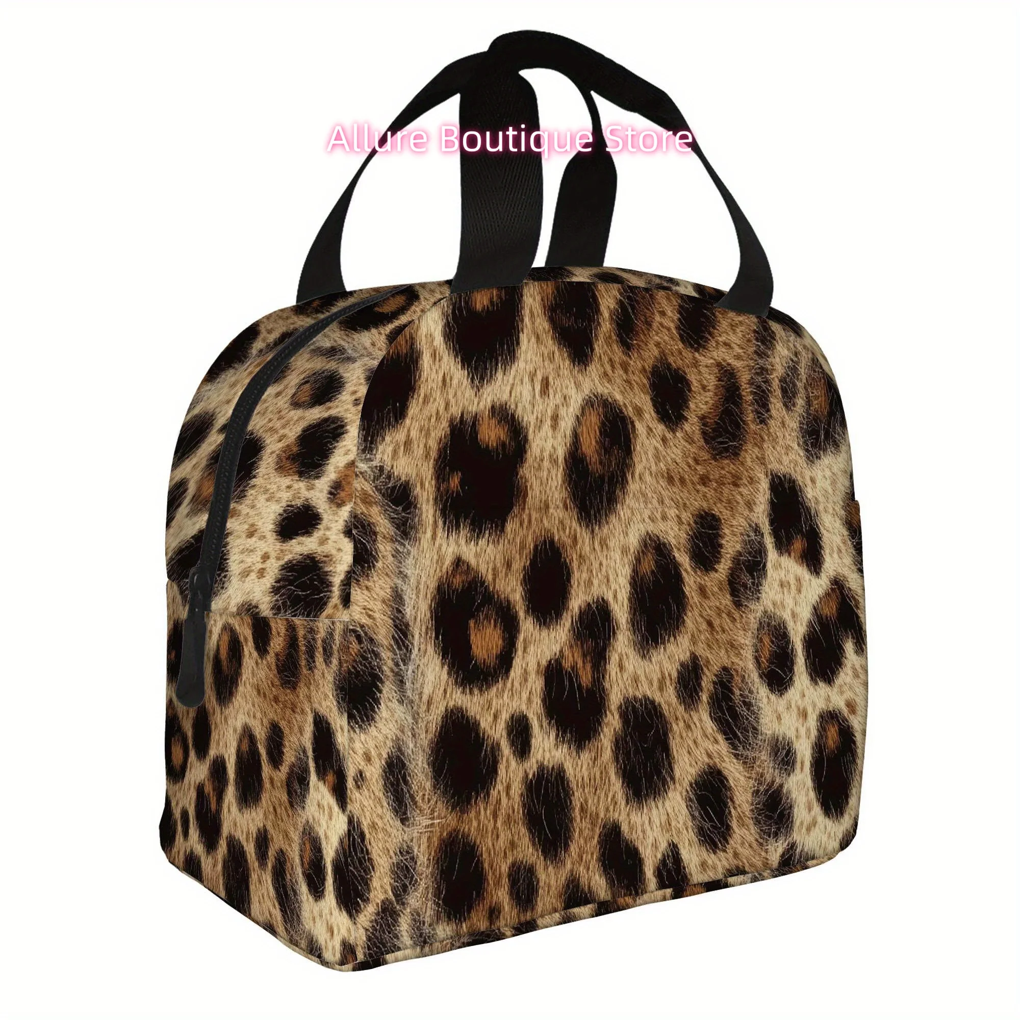 

1pc Leopard Print Thermal Insulated Bag - Non-Food Contact Thermal Insulation Bag with Black Spots, Portable Insulated Cooler fo