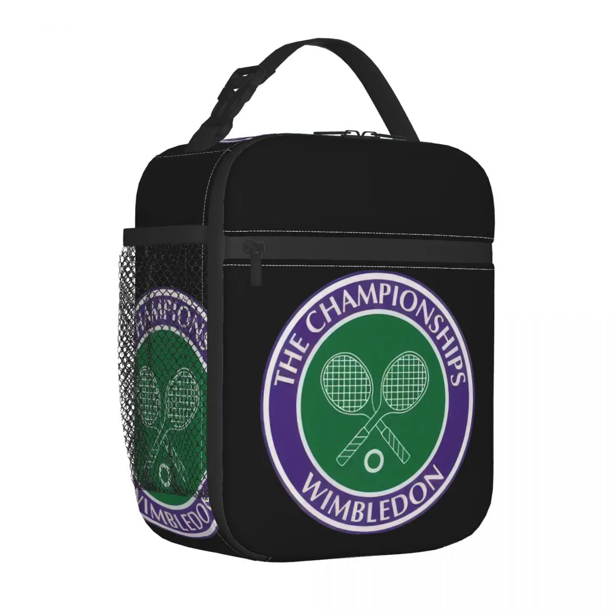 Wimbledon Camping Logo Insulated Lunch Bag Tote Food Handbag