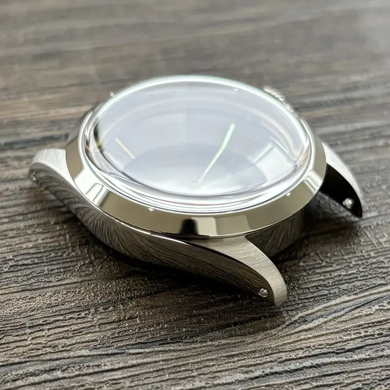 Vintage 34mm Explorer Style Watch Case Bubble Sapphire Mirror Glass Suitable For PT5000/ETA2824/ST2130 Movement 10Bar Waterproof