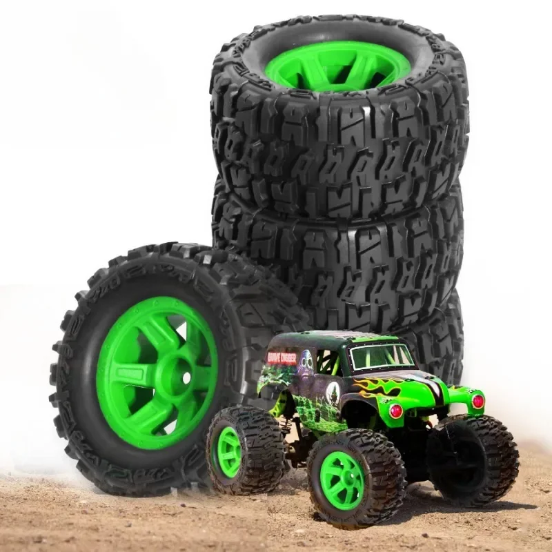 

4pcs 90mm Monster Truck Buggy Tires Wheel 12mm Hex for TRXS E-Revo MJX 16207 16208 SCY 16101 HBX 1/16 RC Car Upgrade Parts