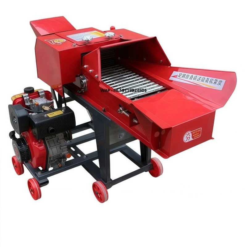 

New Automatic Silage Chopper Machine 2-3T/h Livestock Feed Grass Straw Cutter Farm Chaff Equipment