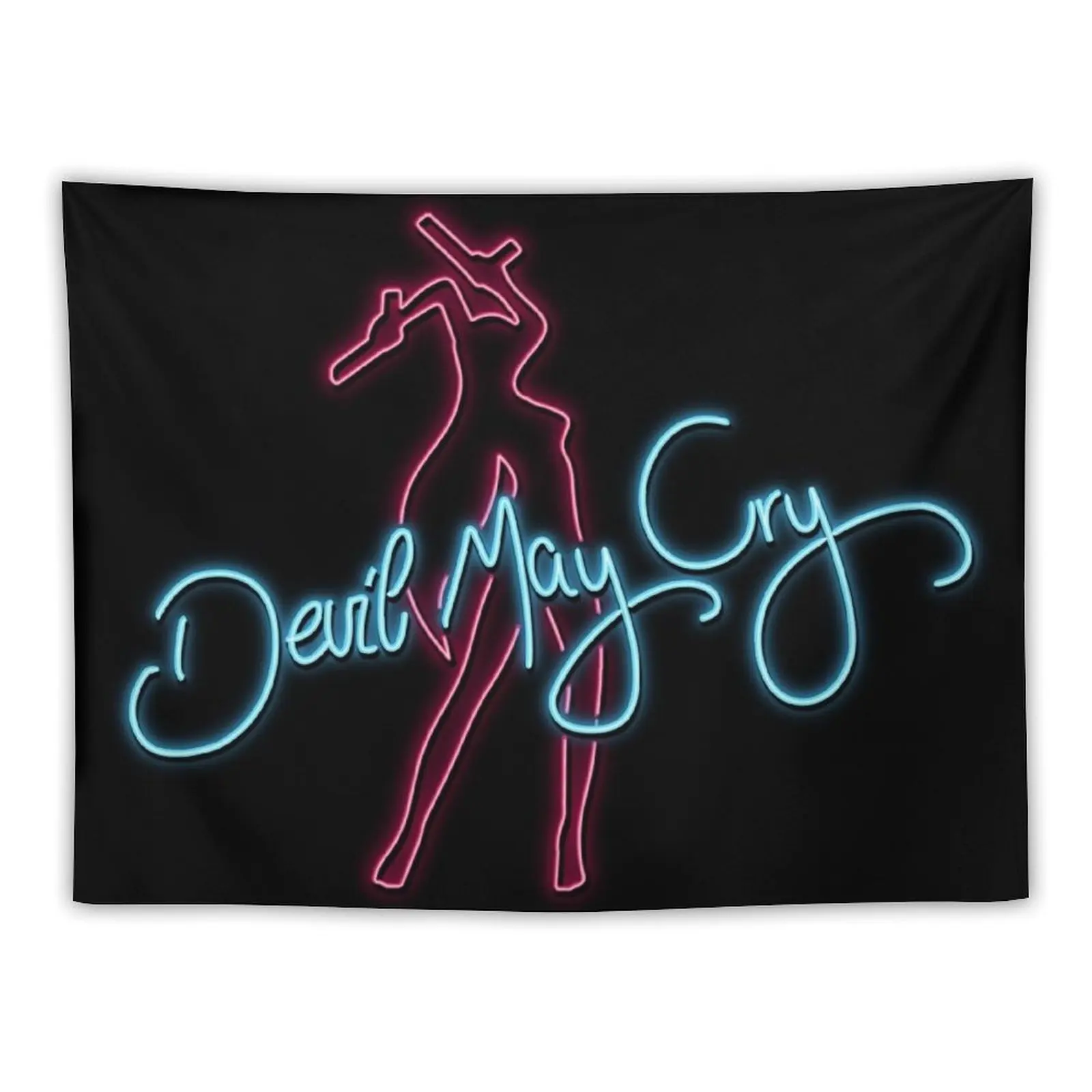 

DevilMayCry neon Tapestry Wall Decoration Items Wall Hanging Aesthetics For Room Tapestry