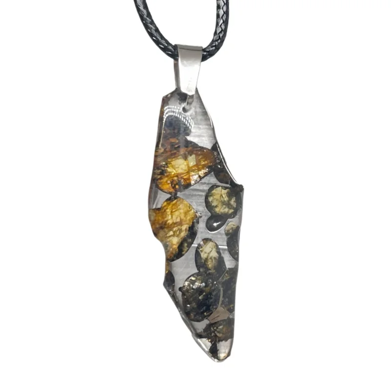 2.7g Seymchan Olive Meteorite manual Pendant Olive Meteorite Natural Olive Meteorite Necklace Pendant Specimen Collection- LB162