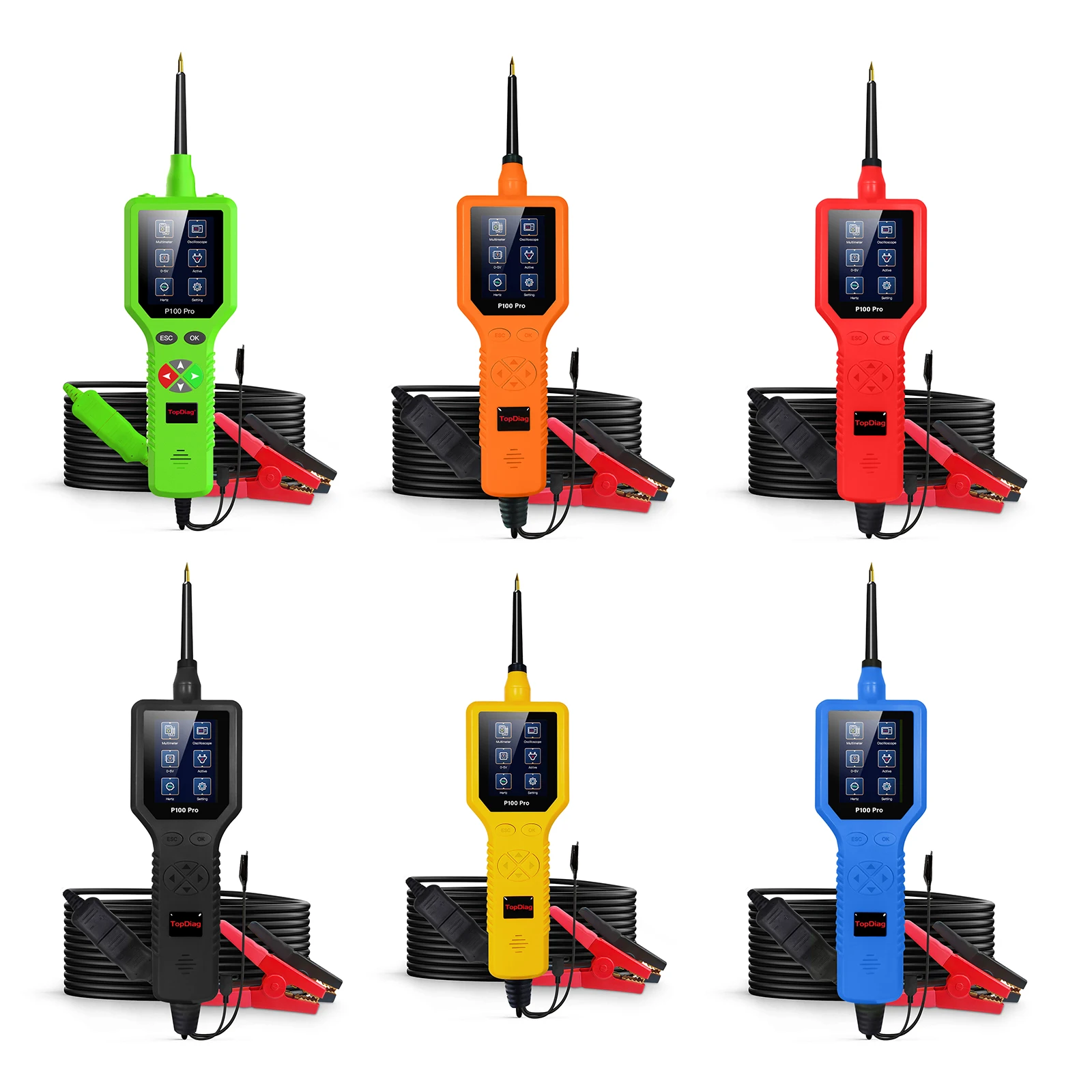 

12v 24v 9-30v Car Circuit Tester P100 pro Multimeter Digital Oscilloscope Test Tool Activate Vehicle Component Diode Tester