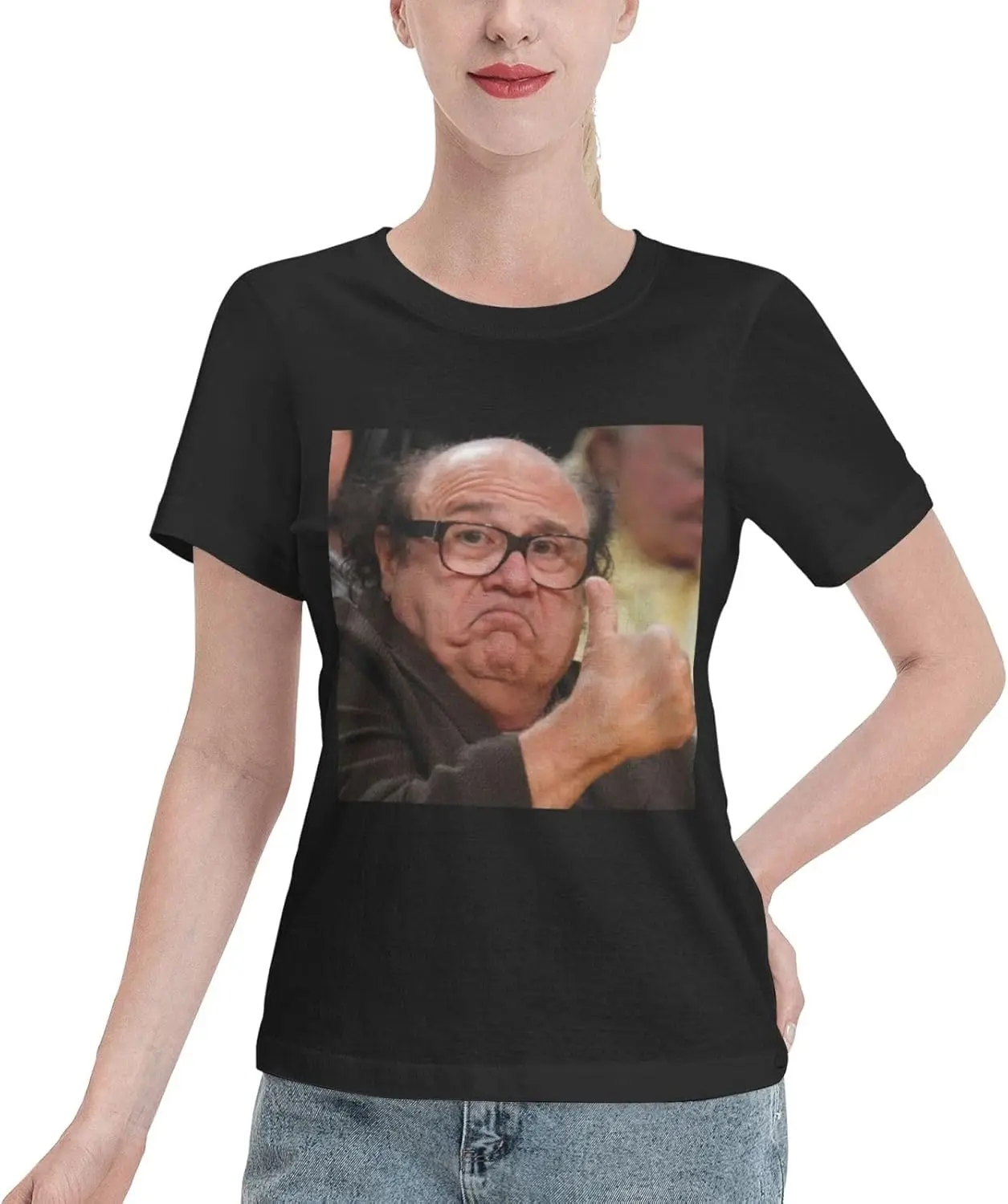 Danny Devito T Shirt Woman'S Cotton Loose O-Neck Tee Sports Short Sleeve Tops