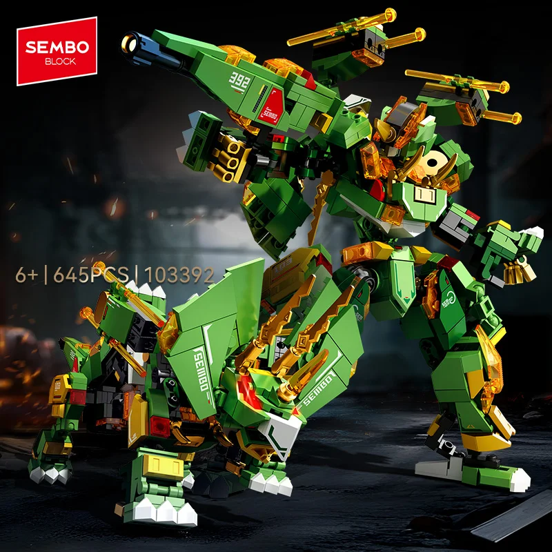 SEMBO BLOCK Serie Mecha Building Blocks Robot da battaglia Kit modello Bambini Mattoni assemblati Ornamento Giocattoli per ragazzi Regali di Halloween