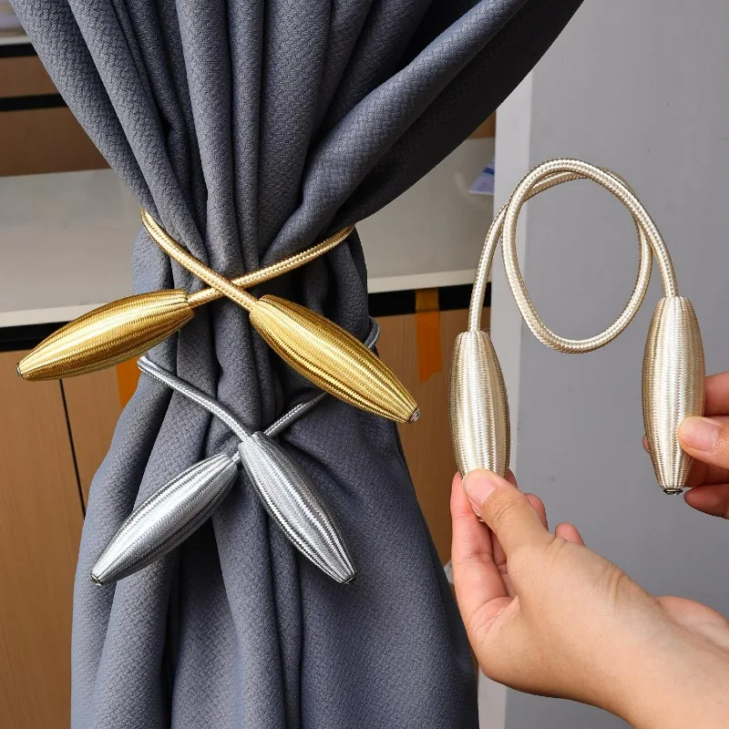 4/1PCS Strong Curtain Tiebacks Arbitrary Shape Plush Alloy Hanging Belts Ropes Curtain Twist Holdback Curtain Rods Accessoires