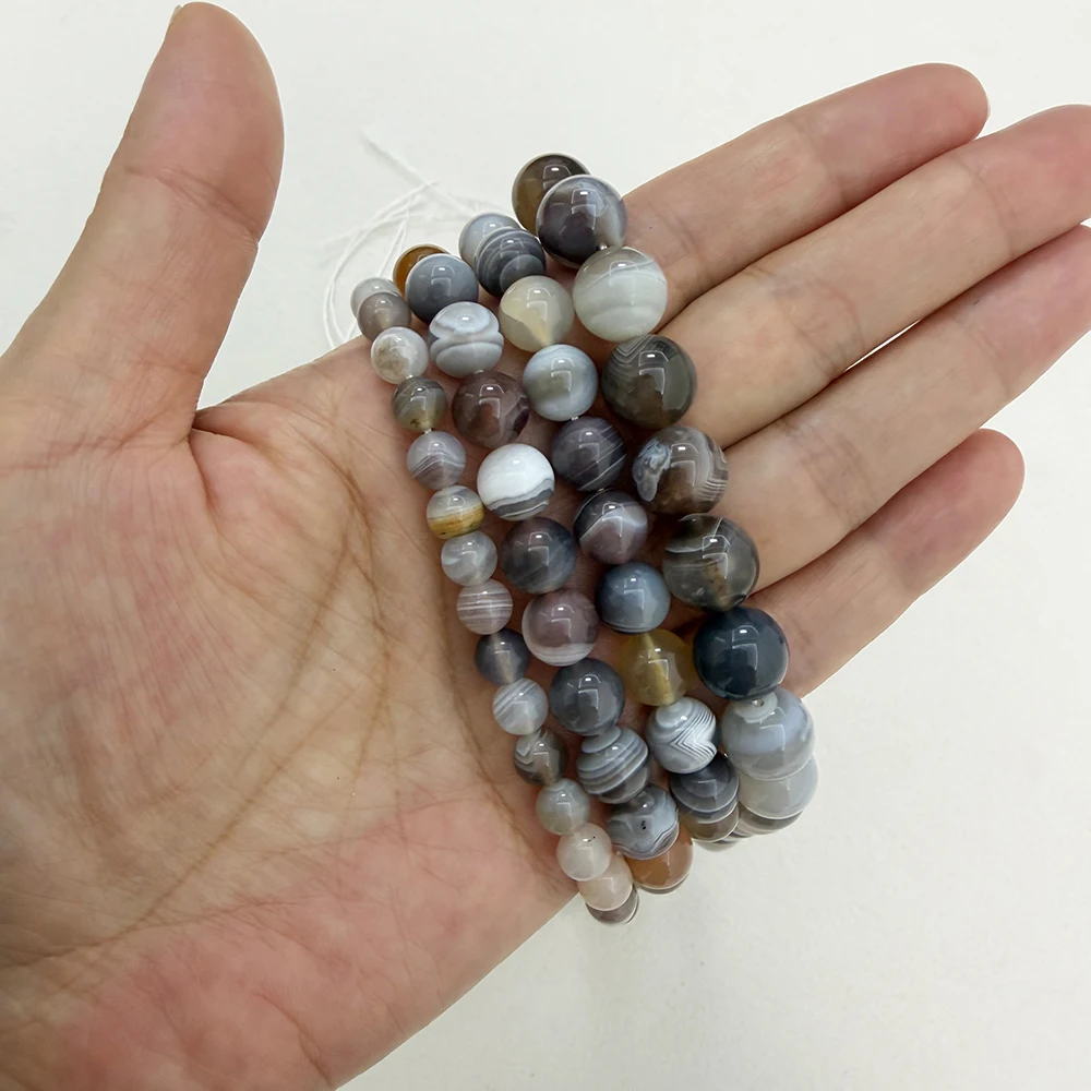 Natural Stone Botswana Sardonyx Agate Round Loose Beads 6 8 10 12MM 15