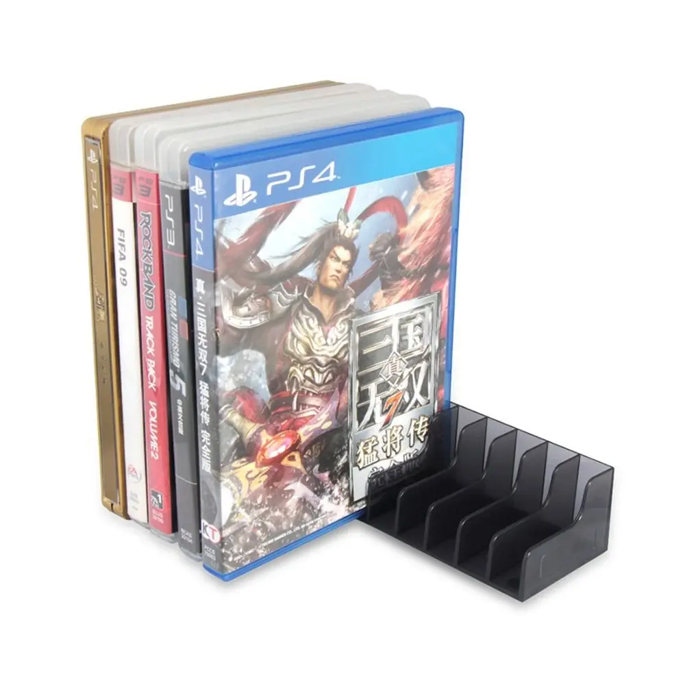 2pcs Plastic Console Game Card Box Hard Shell Black CD Disks Card Holder Support 20 Pcs Card Universal Game Discs Storage Stand