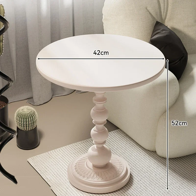 Round Aesthetic Coffee Table Standing Designer Decoration Living Room Side Table Space Saving Mesa Auxiliar Home Furniture