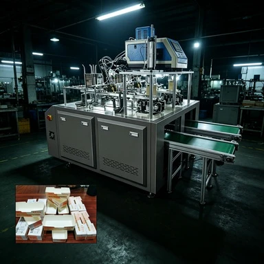 Fully Automatic High Speed Paper Box Making Machine Hamburger Forming Equipment Carton Erecting Unit Disposable Sale