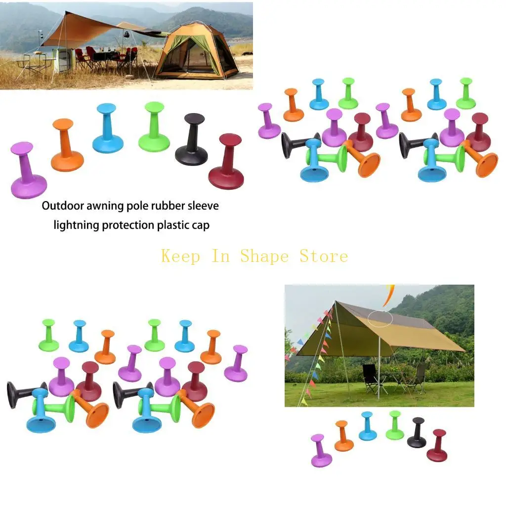 

U1JC 10pack Strong Rubber Sleeves for Shade Shafts Waterproofed Plastic Advice for Camping Gear