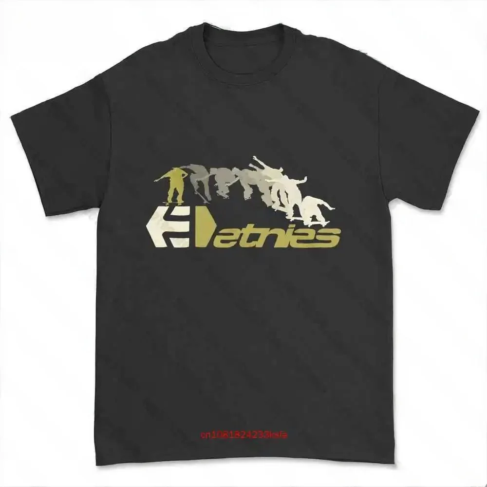Camiseta de skate Etnies SUR8 de corte ajustado con manga corta y cuello Henley, camiseta de moda juvenil para hombre