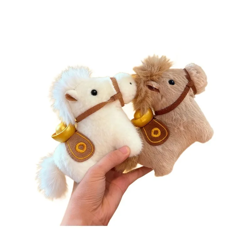 Lucky Year of the Horse Plush Mascot "Fortune Horse" Zodiac Animal Keychain Bag Backpack Decoration