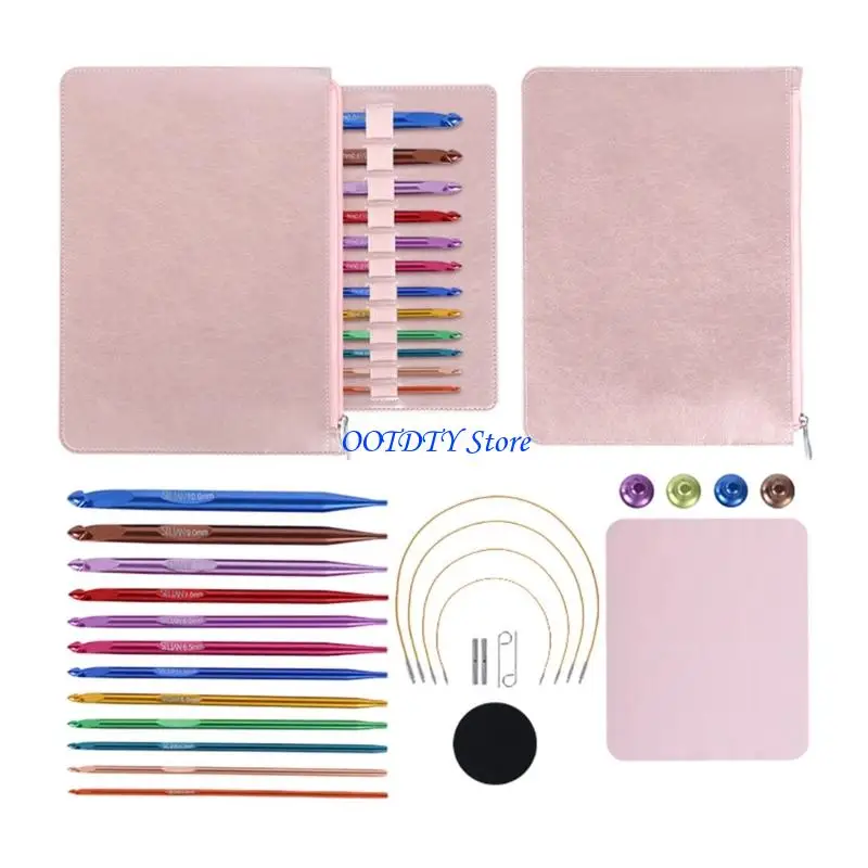 

367A 12Pcs Interchangeable Crochet Hook with Cable 3.0mm-10mm Tunisian Crochet Hook Tunisian Afghan Knitting Hook Needle