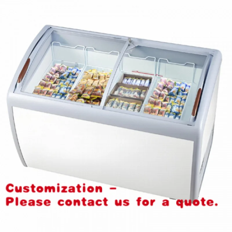 

Customize.Supermarket Horizontal Freezer Refrigerator Glass Door Refrigerator Display Cabinet Freezer